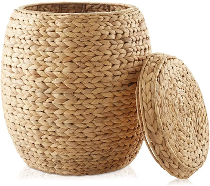 Round Storage Basket with Lid