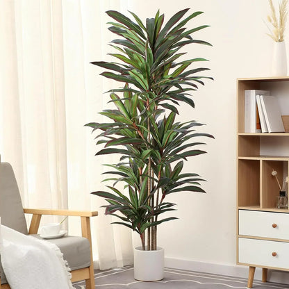 5ft Red Yucca Silk Tree Faux Plants Indoor