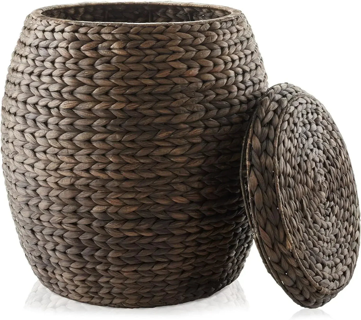 Round Storage Basket with Lid
