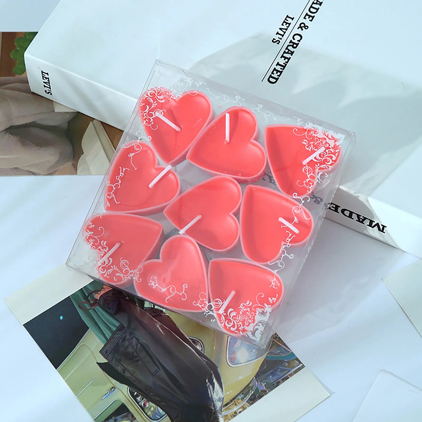 9 Piece Heart Candle