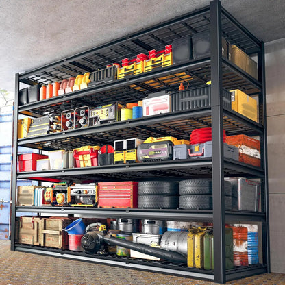 60" W x 84" H x 24" Storage Shelves 6 Tier Metal Adjustable