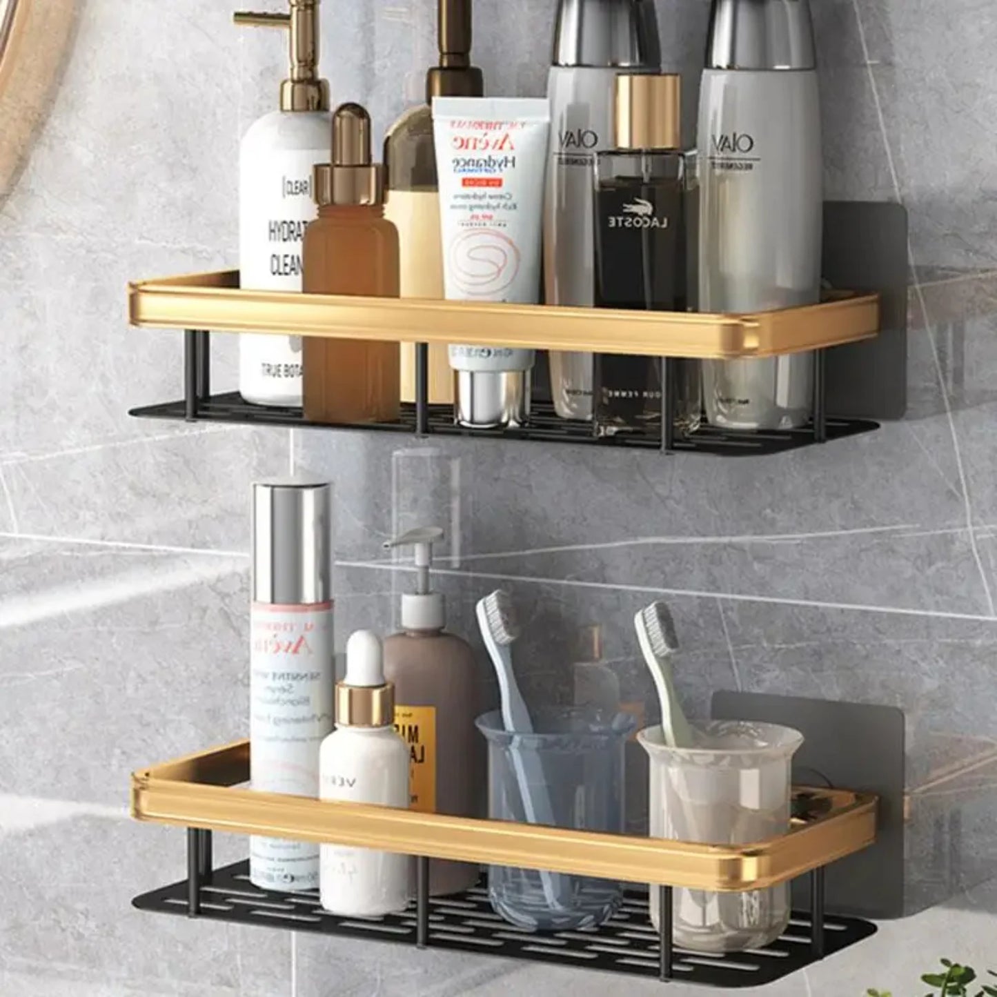 No-drill Corner Shelf Shower Storage Rack