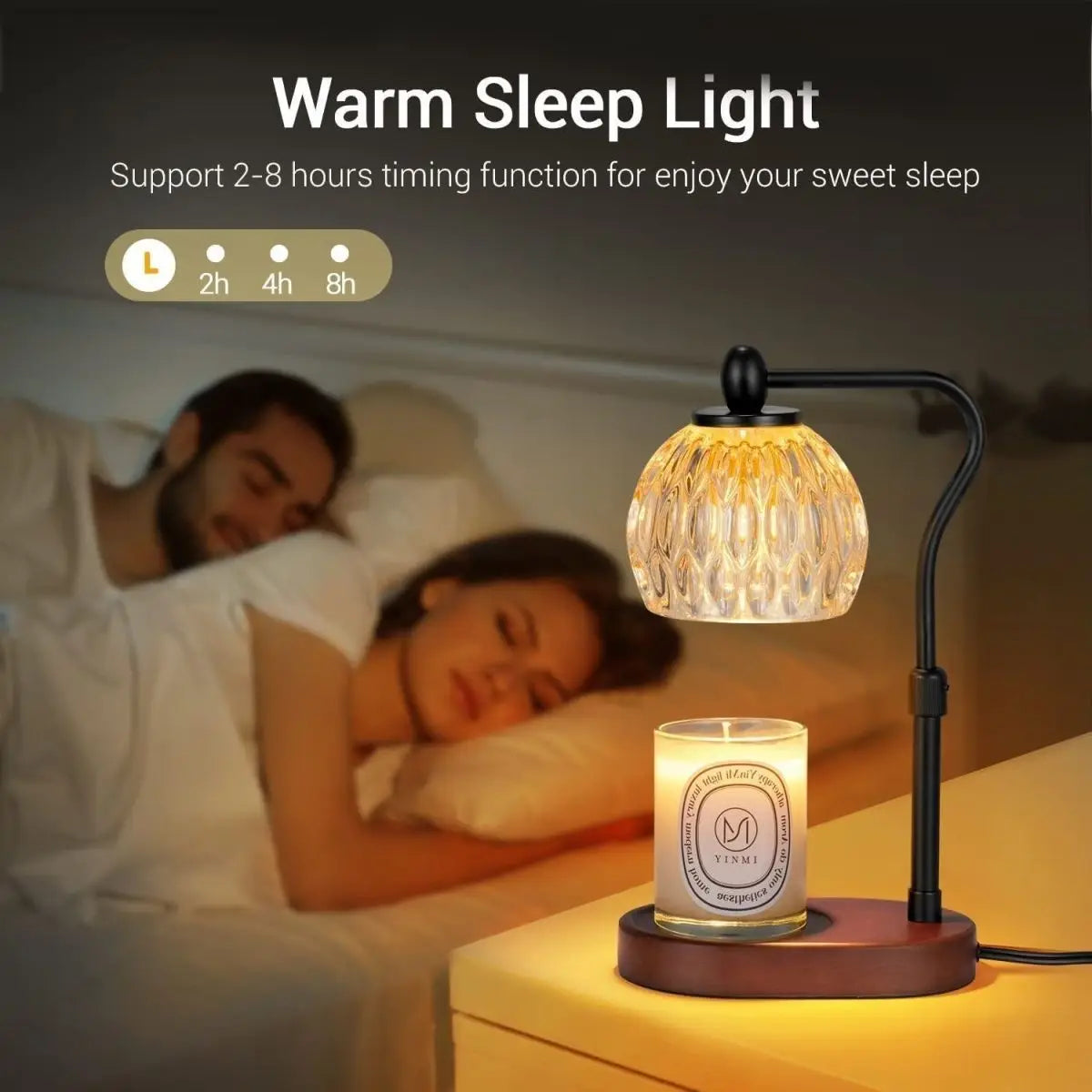 110V/230V Bedside Lamp Adjustable Candle Warmer