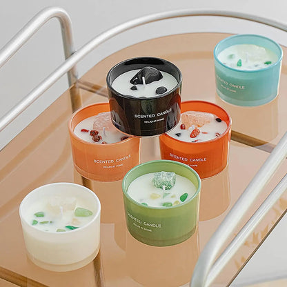 Soy Candle with Musical Greek Goddess Statue