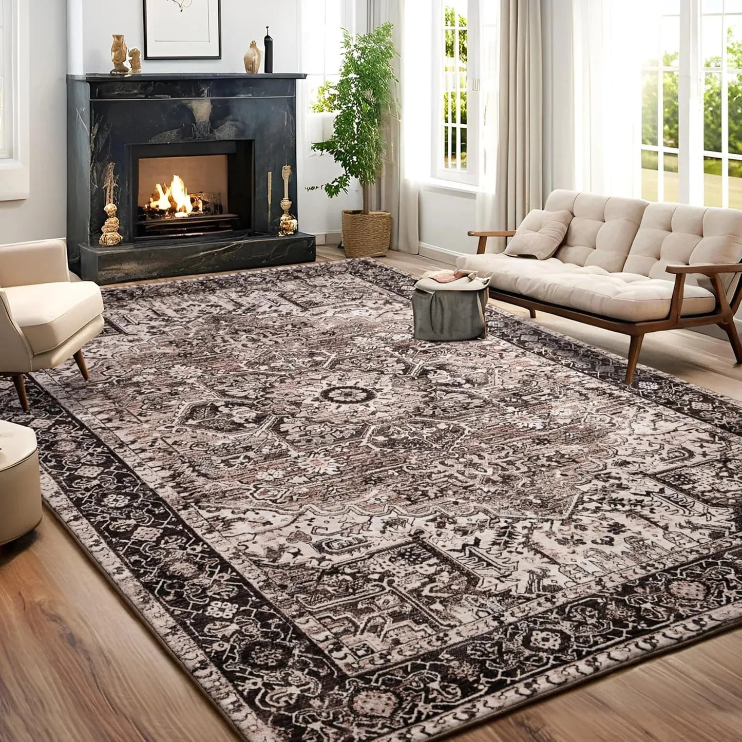 Vintage Printed Rug Area Rugs