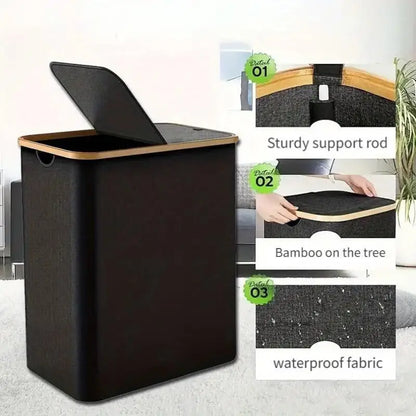 Foldable with lid, detachable double compartment