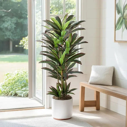 5ft Red Yucca Silk Tree Faux Plants Indoor