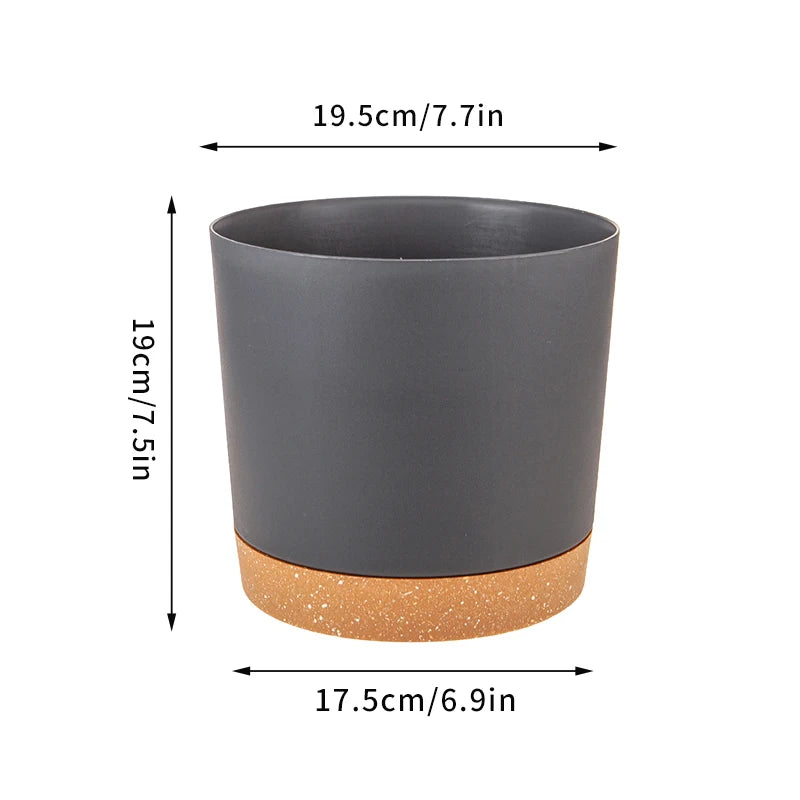 Large Flowerpot Plastic Indoor with Drainage